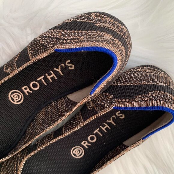Rothy’s The Flat in Golden Shimmer sz 8.5 - Picture 2 of 10